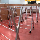 Percheros de tijera en alquiler